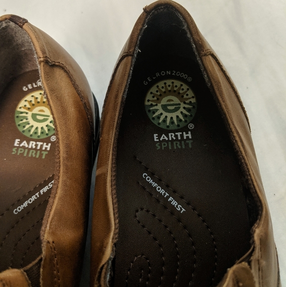 Earth Spirit Reagan Tan Brown Leather Loafer Slip on Shoe - Picture 6 of 6